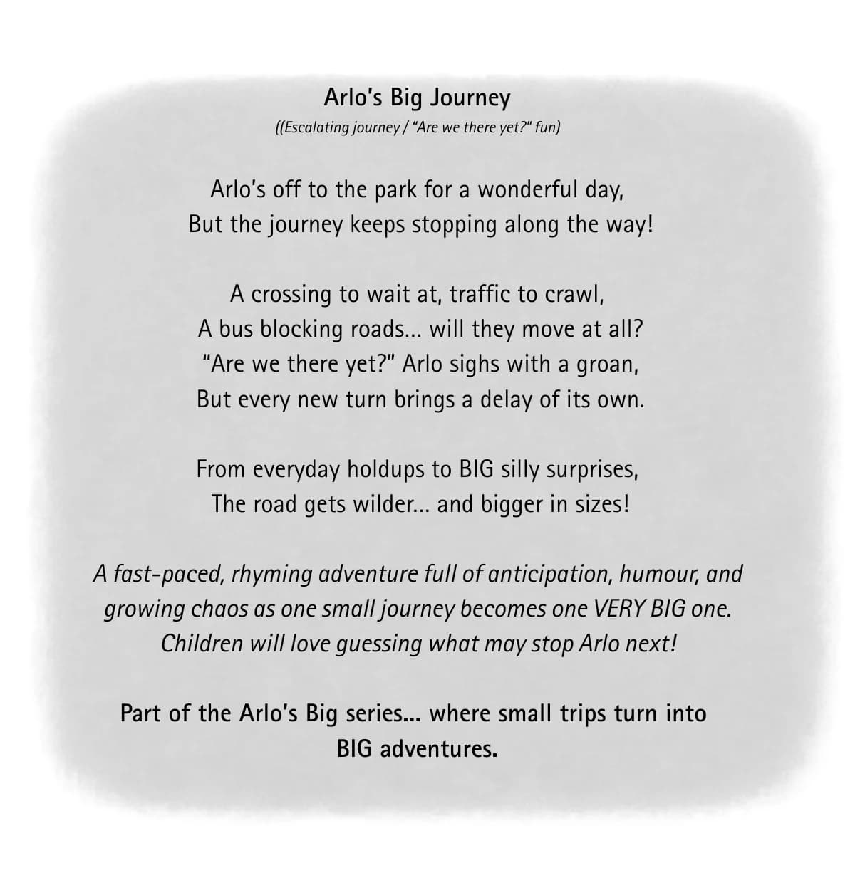 Arlo's Big House back cover