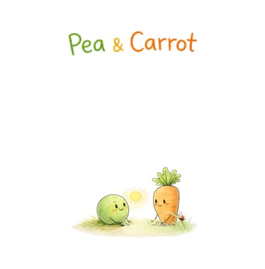 A spread from Pea & Carrot The Happy Book