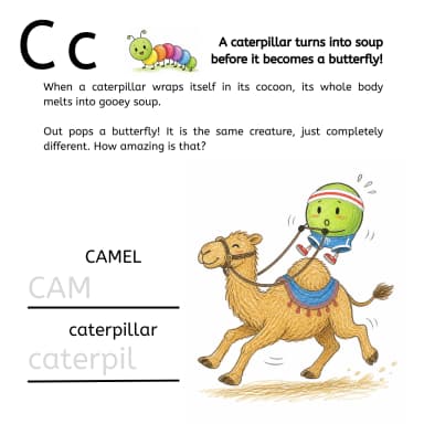 Another spread from My First A to Z of Big Words with Pea & Carrot