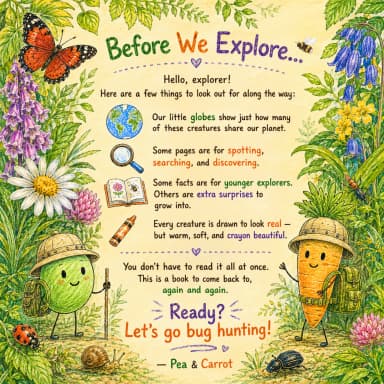 A spread from My First Garden Bugs & Indoor Critters