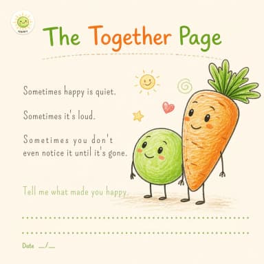 A spread from Pea & Carrot My First Feelings Time Capsule