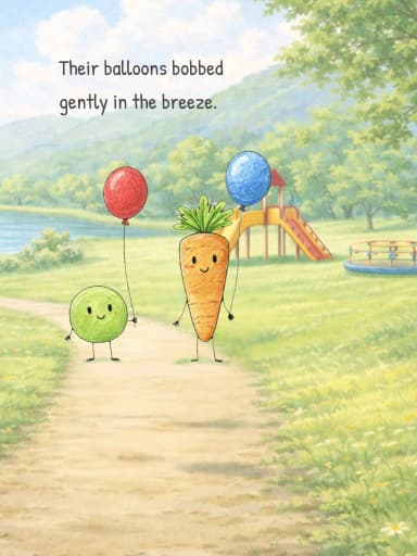 Pea & Carrot The Sad Book interior spread