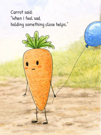 Pea & Carrot The Sad Book companion page