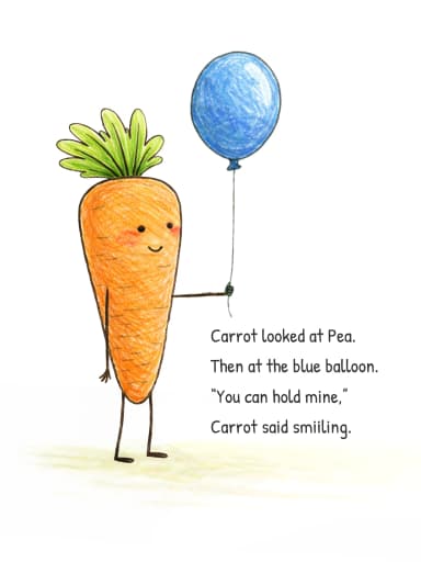 Pea & Carrot The Sad Book review graphic