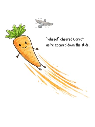 Pea & Carrot The Scared Book interior spread