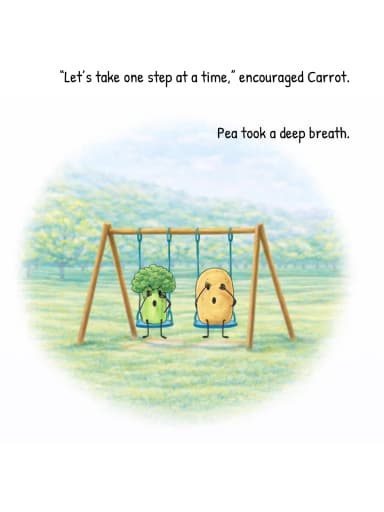 Pea & Carrot The Scared Book review graphic