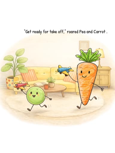 Pea & Carrot The Tired Book companion page