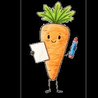 Carrot character cheering